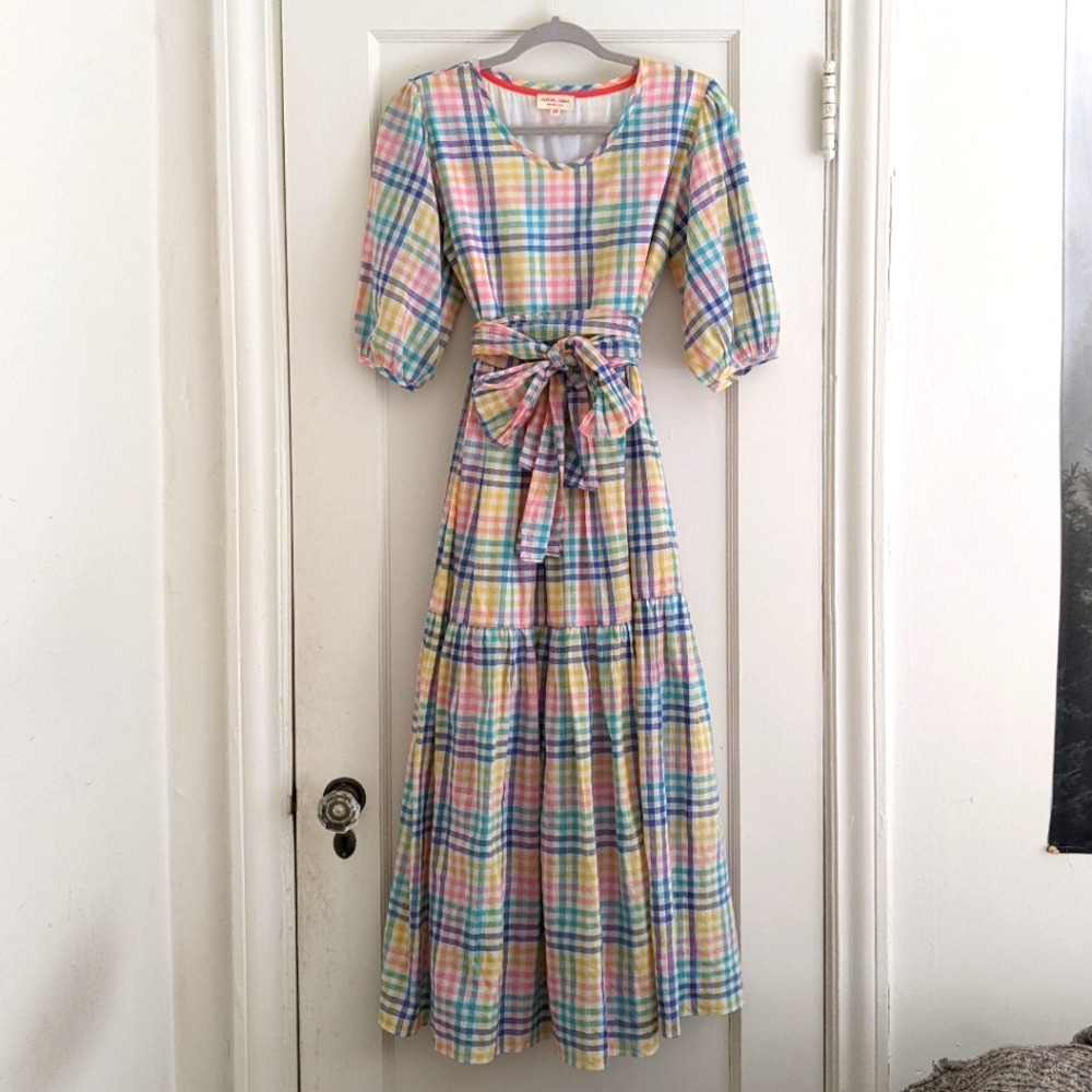 Justine Tabak Margate dress in sorbet check
